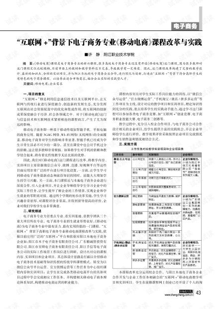 电子商务专业课程报告